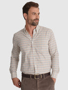 CAMISA ALGODÓN ROJA MANGA LARGA REGULAR FIT MR. AZUL