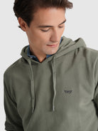 GREEN HOODIE LONG SLEEVE REGULAR FIT MR. BLUE