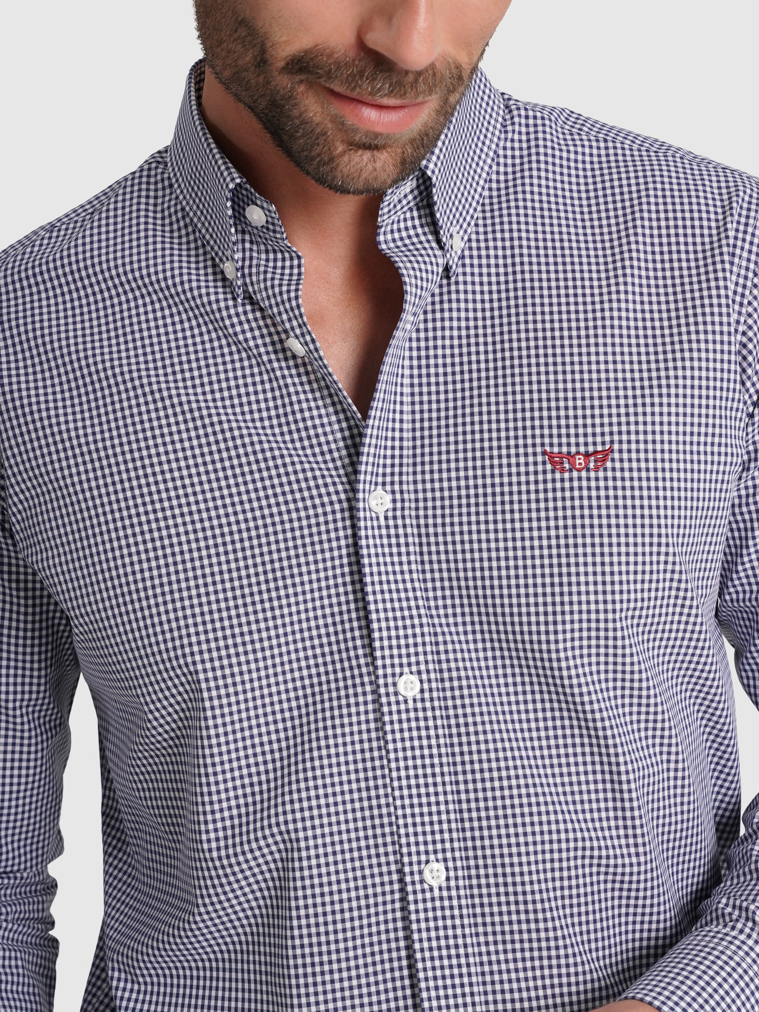 CAMISA ALGODÓN AZUL MANGA LARGA REGULAR FIT MR. AZUL