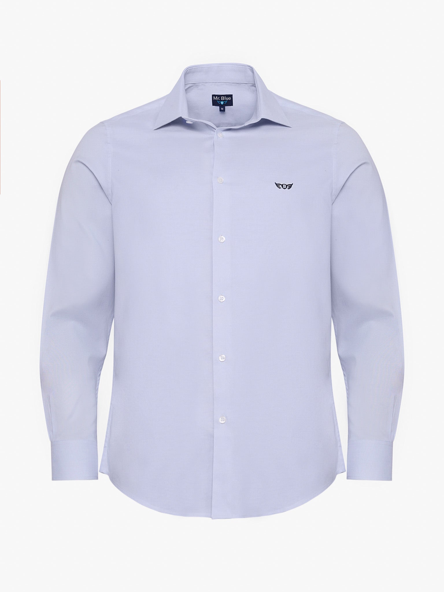 CAMISA ALGODÓN AZUL MANGA LARGA SLIM FIT MR. AZUL