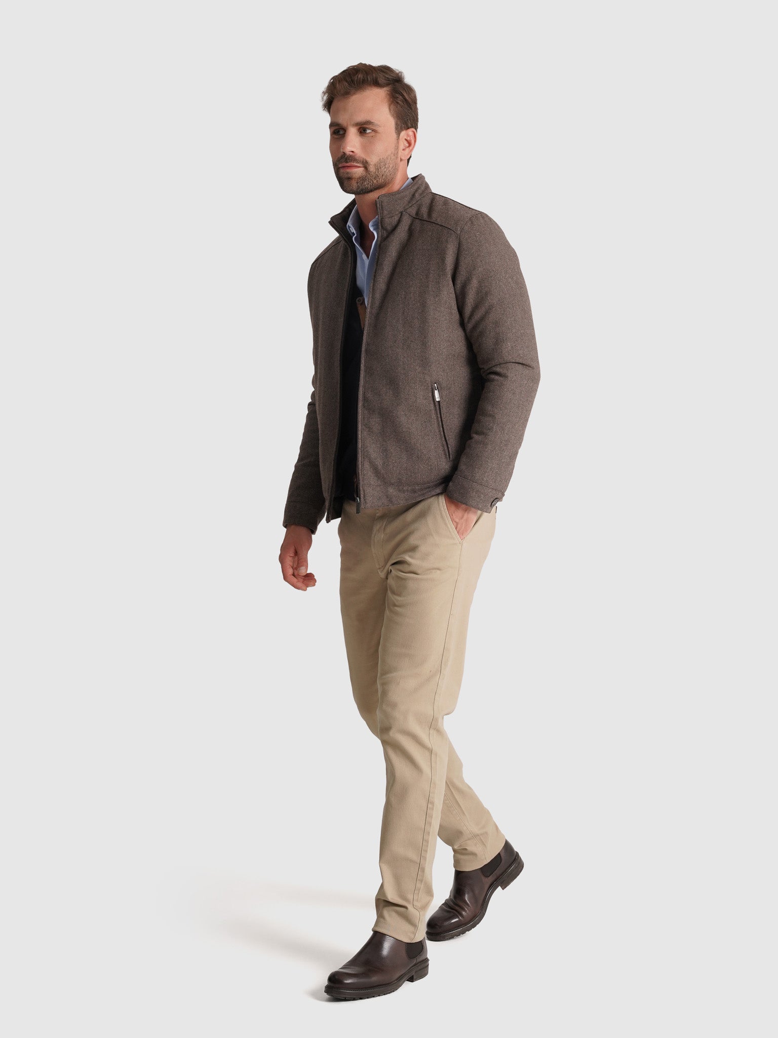 CHAQUETA MARRÓN REGULAR FIT MR. AZUL