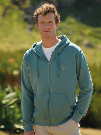 SUDADERA DE ALGODÓN VERDE MANGA LARGA REGULAR FIT MR. AZUL