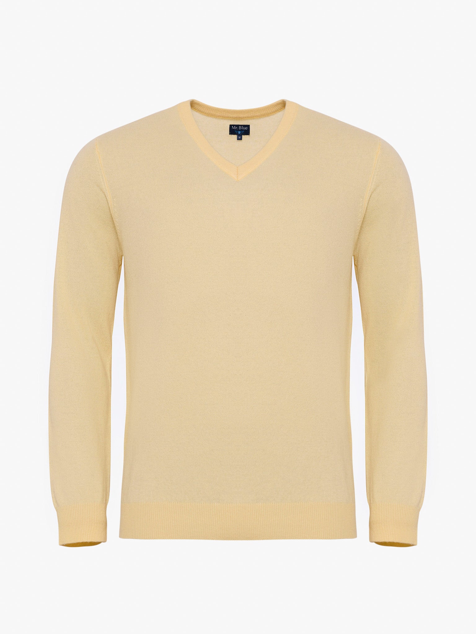 JERSEY DE LANA AMARILLO MANGA LARGA REGULAR FIT MR. AZUL
