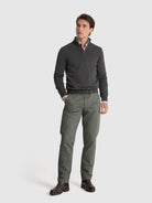 JERSEY DE LANA GRIS MANGA LARGA REGULAR FIT MR. AZUL