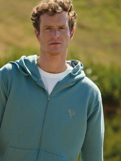 SUDADERA DE ALGODÓN VERDE MANGA LARGA REGULAR FIT MR. AZUL