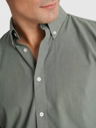 CAMISA ALGODÃO VERDE MANGA COMPRIDA REGULAR FIT MR. BLUE