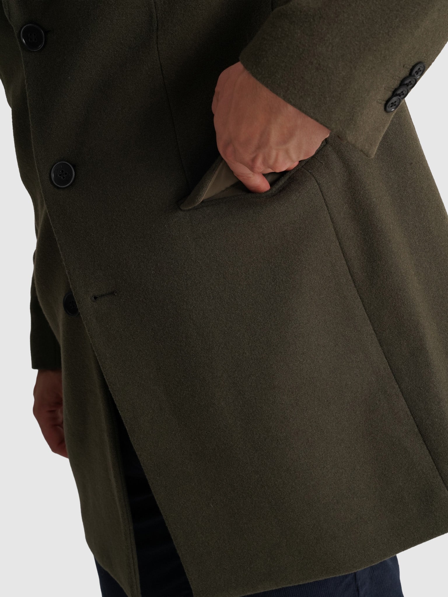 GREEN OVERCOATER LONG SLEEVE REGULAR FIT MR. BLUE