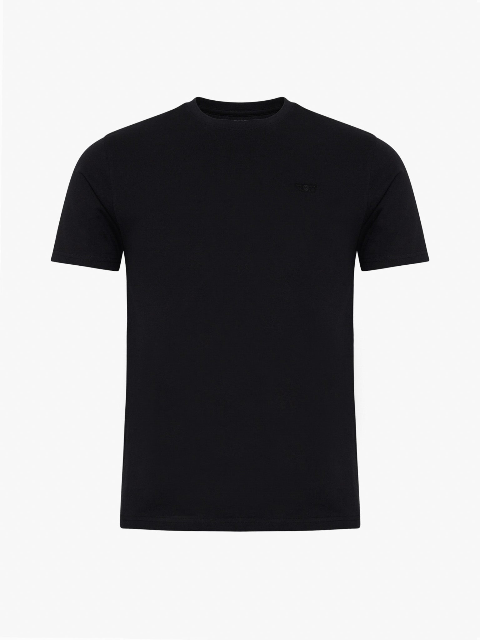 T-SHIRT ALGODÃO PRETA MANGA CURTA REGULAR FIT MR. BLUE