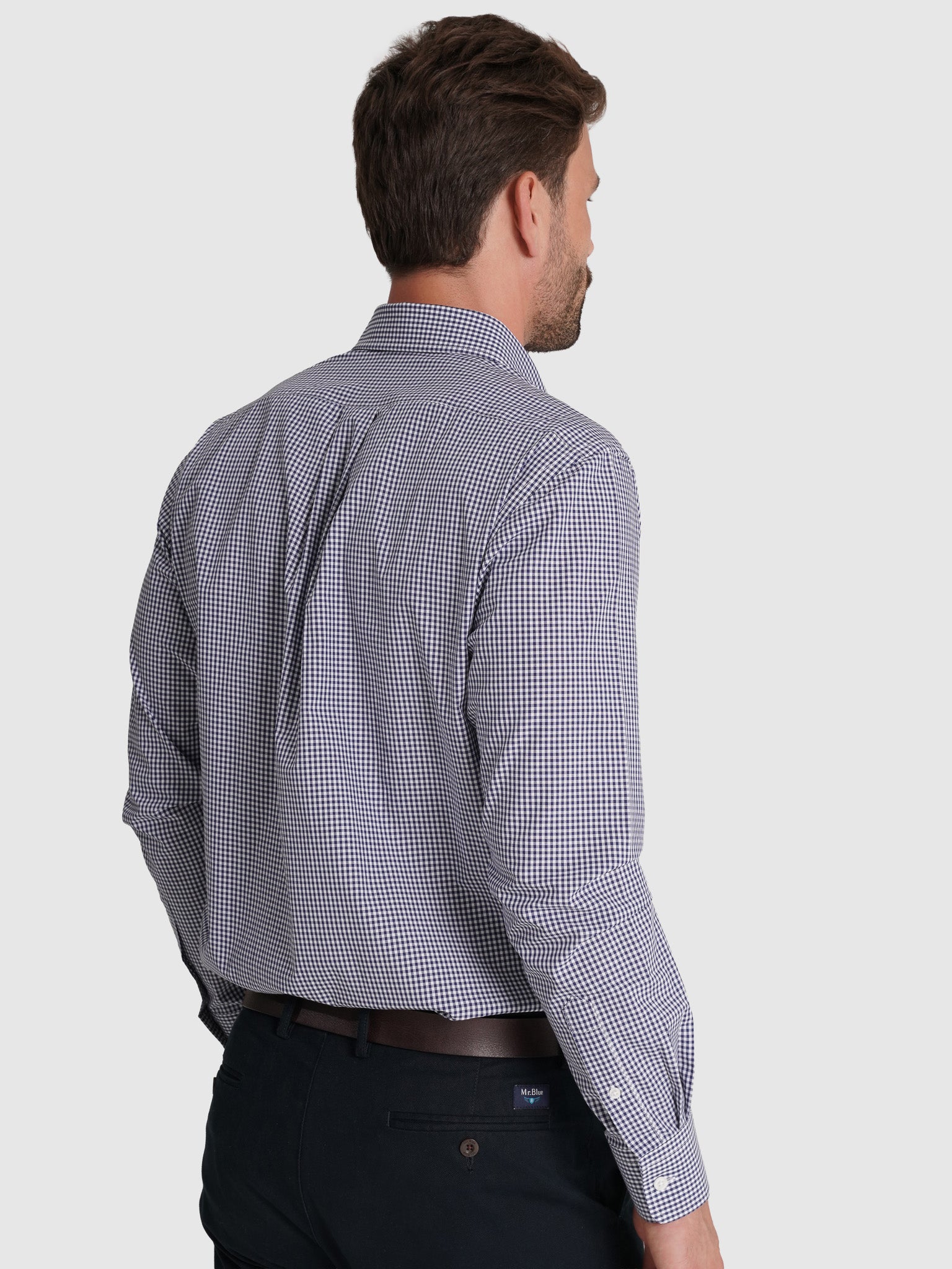 CAMISA ALGODÓN AZUL MANGA LARGA REGULAR FIT MR. AZUL