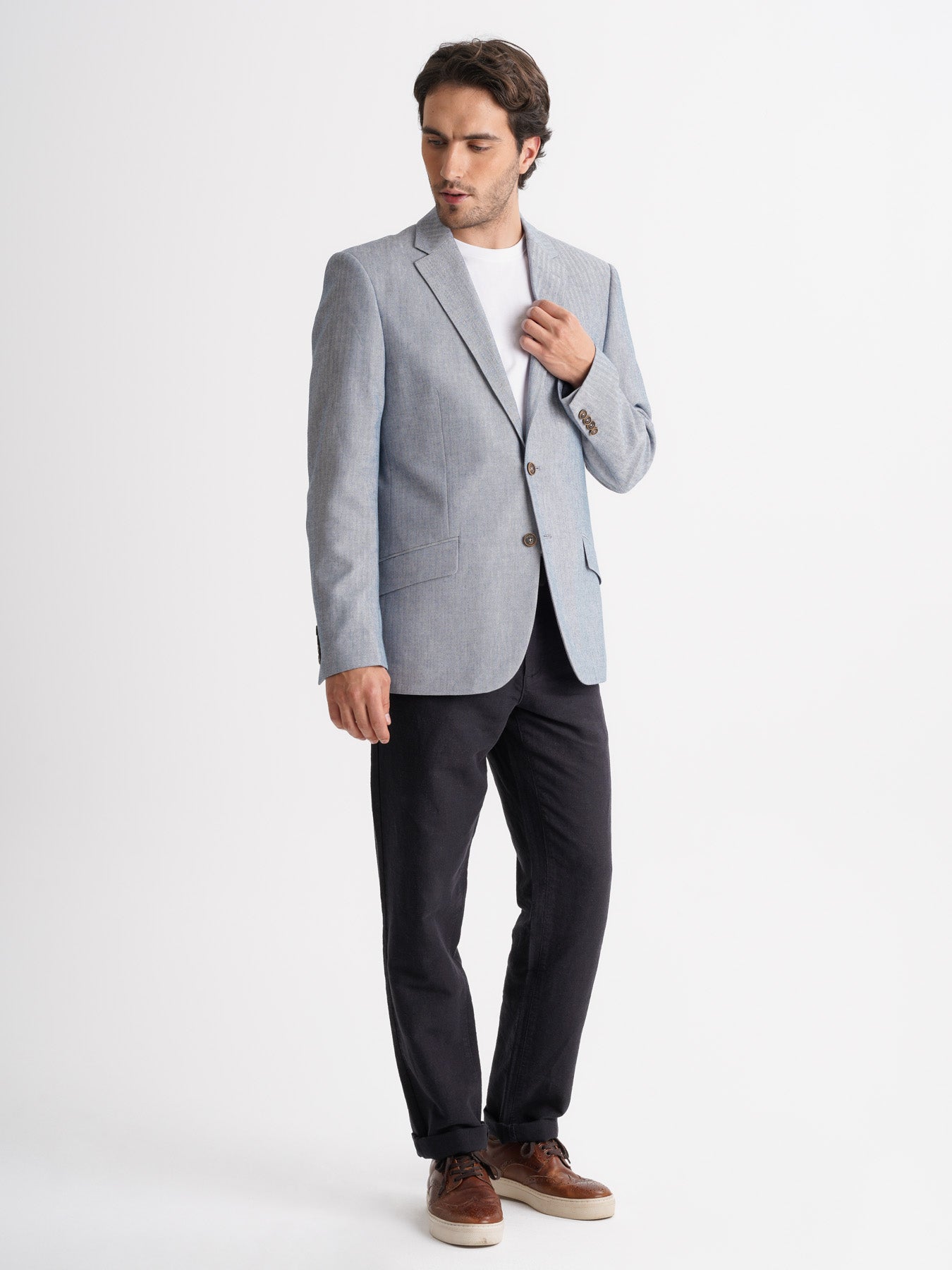 MANGA LARGA AZUL REGULAR FIT MR. AZUL