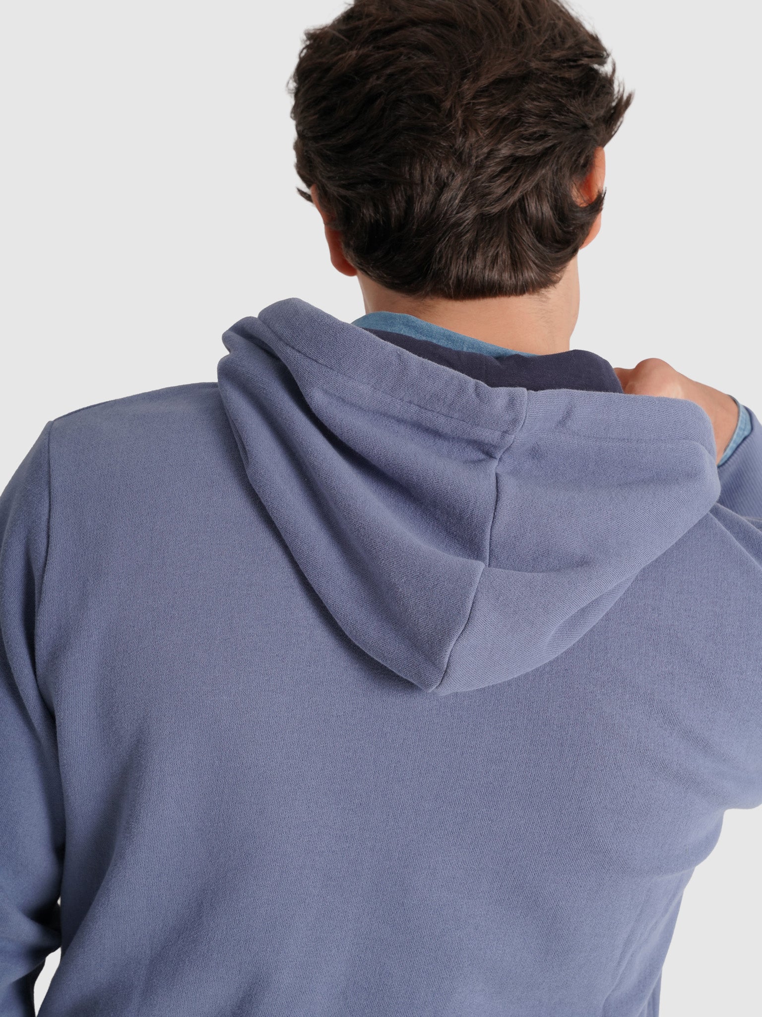 BLUE COTTON HOODIE LONG SLEEVE REGULAR FIT MR. BLUE