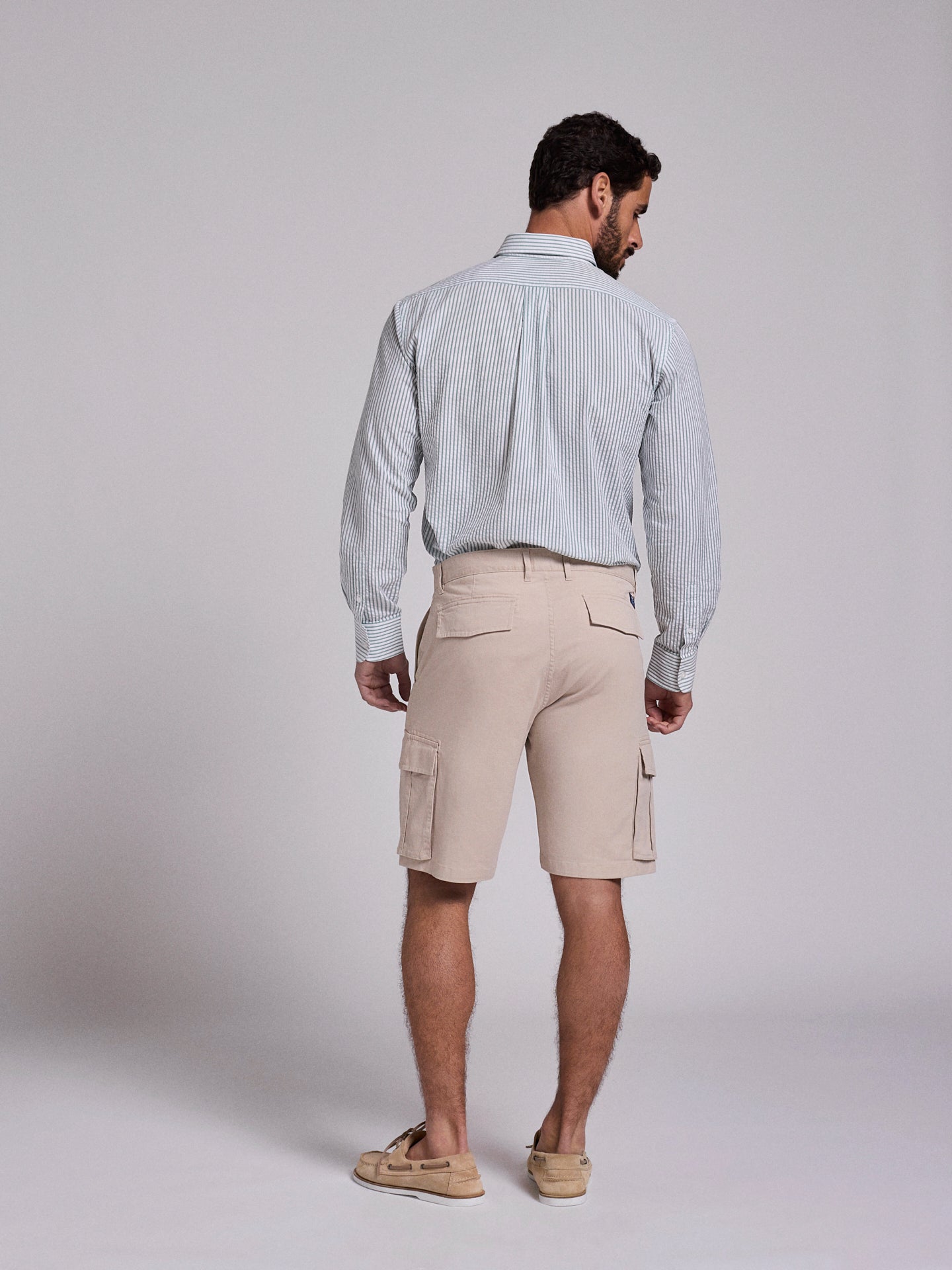 BERMUDA ALGODÃO BEGES REGULAR FIT MR. BLUE