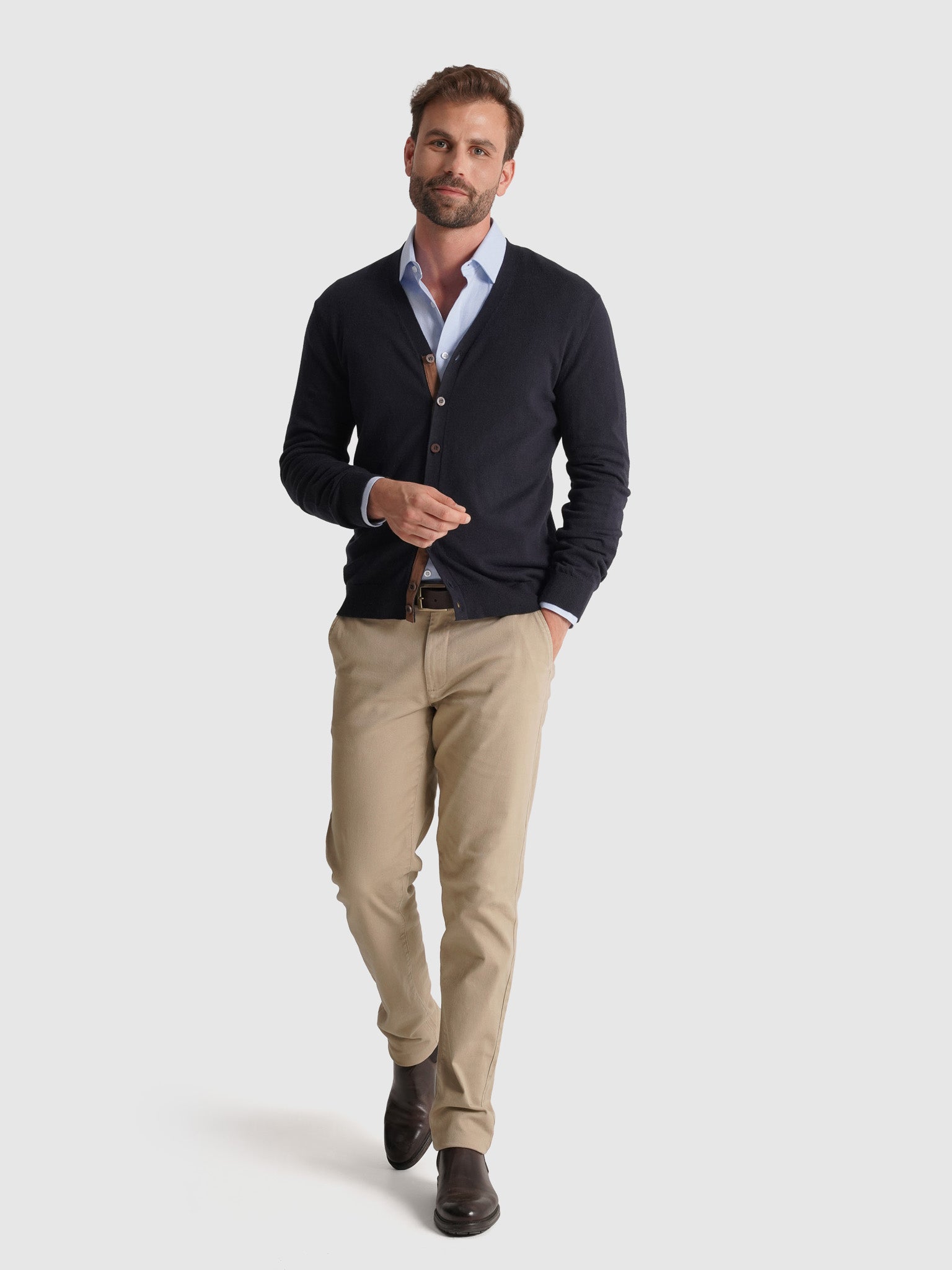 JERSEY DE LANA AZUL MANGA LARGA REGULAR FIT MR. AZUL