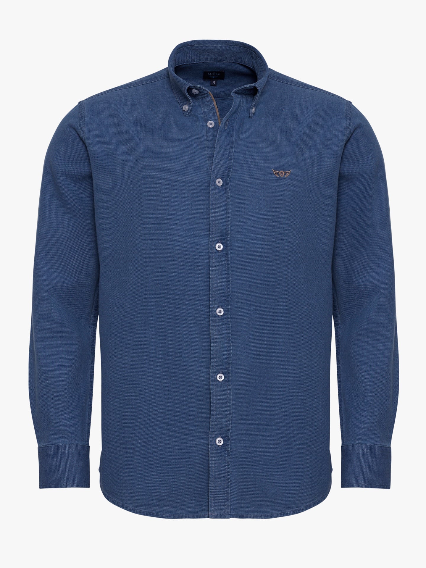 BLUE REGULAR FIT MR SHIRT. BLUE