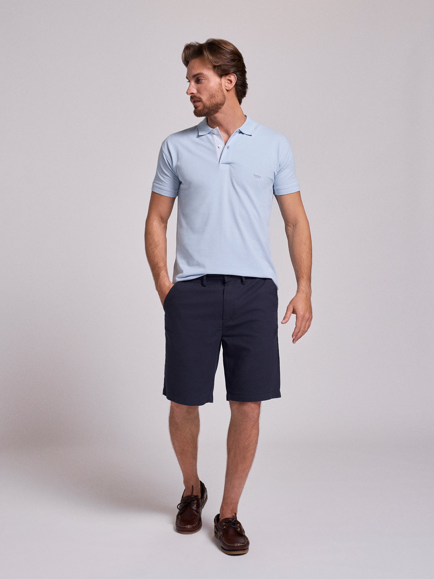 BERMUDA LINHO AZUIS REGULAR FIT MR. BLUE