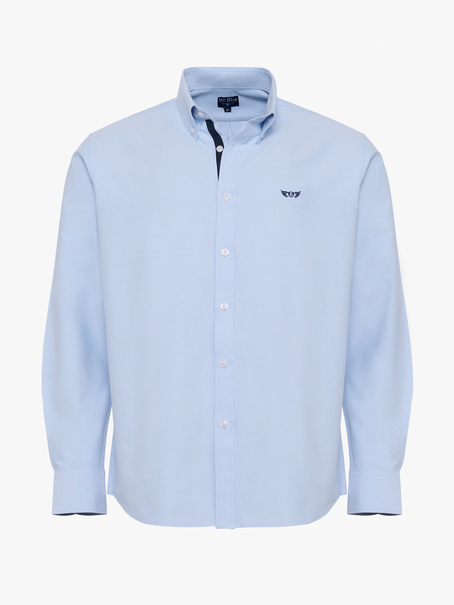 CAMISA ALGODÃO AZUL MANGA COMPRIDA REGULAR FIT MR. BLUE