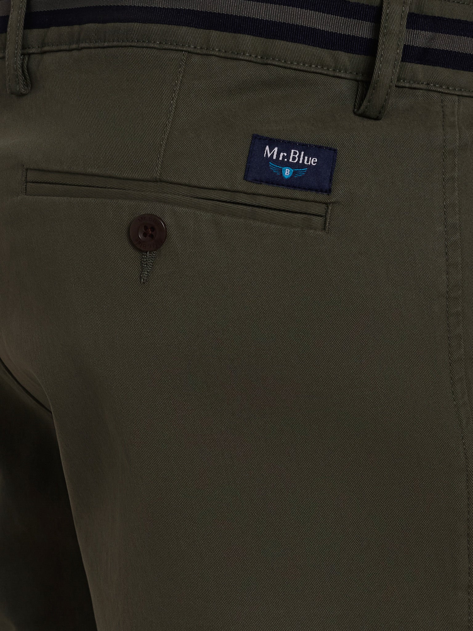 GREEN COTTON TROUSERS REGULAR FIT MR. BLUE