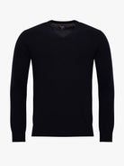 JERSEY DE LANA AZUL CON CODERAS MR REGULAR FIT. AZUL