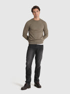 GREEN CASHMERE PULLOVER LONG SLEEVE REGULAR FIT MR. BLUE