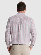 CAMISA ALGODÓN BURDEOS MANGA LARGA REGULAR FIT MR. AZUL