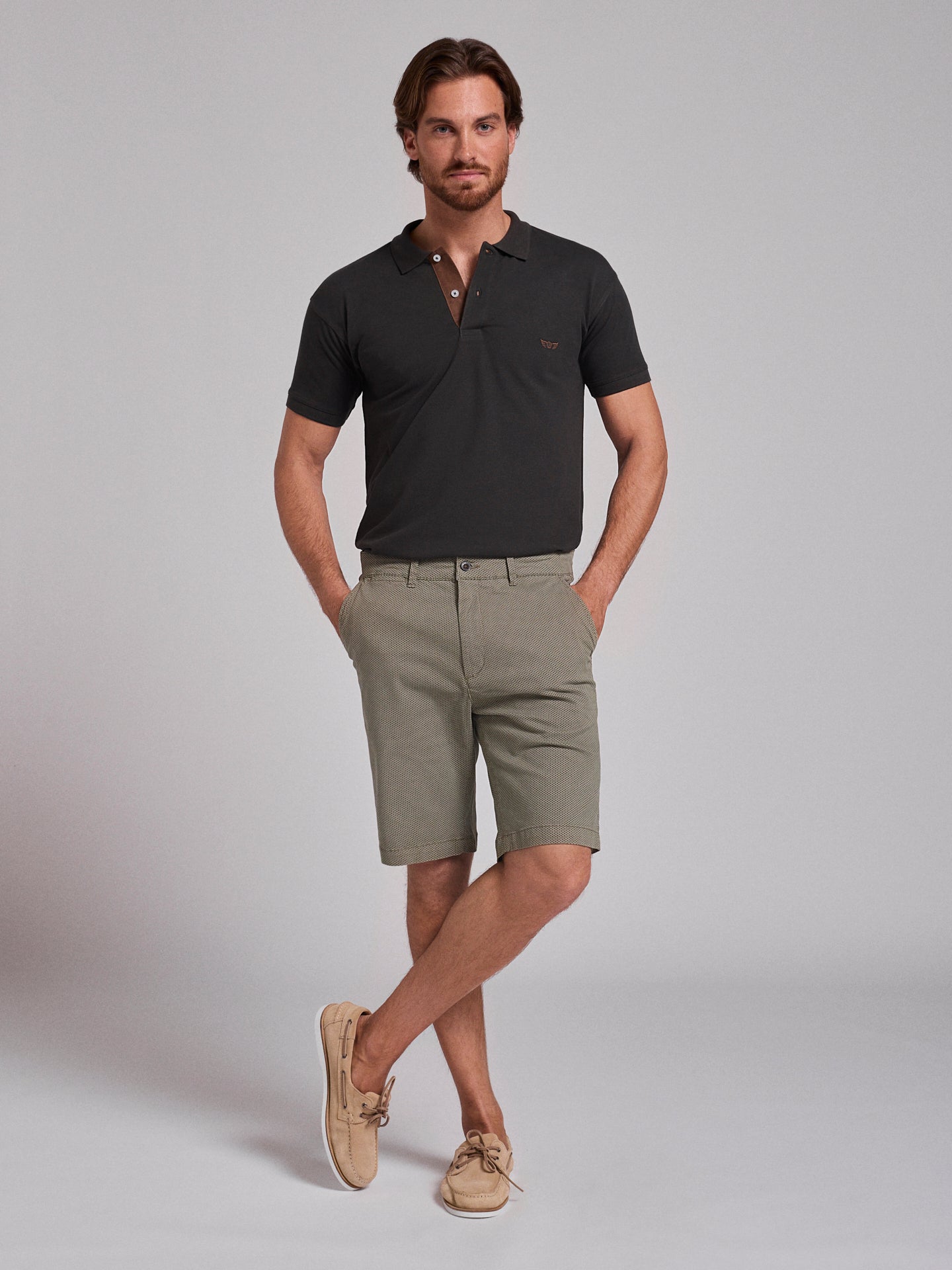 BERMUDA ALGODÃO VERDES REGULAR FIT MR. BLUE