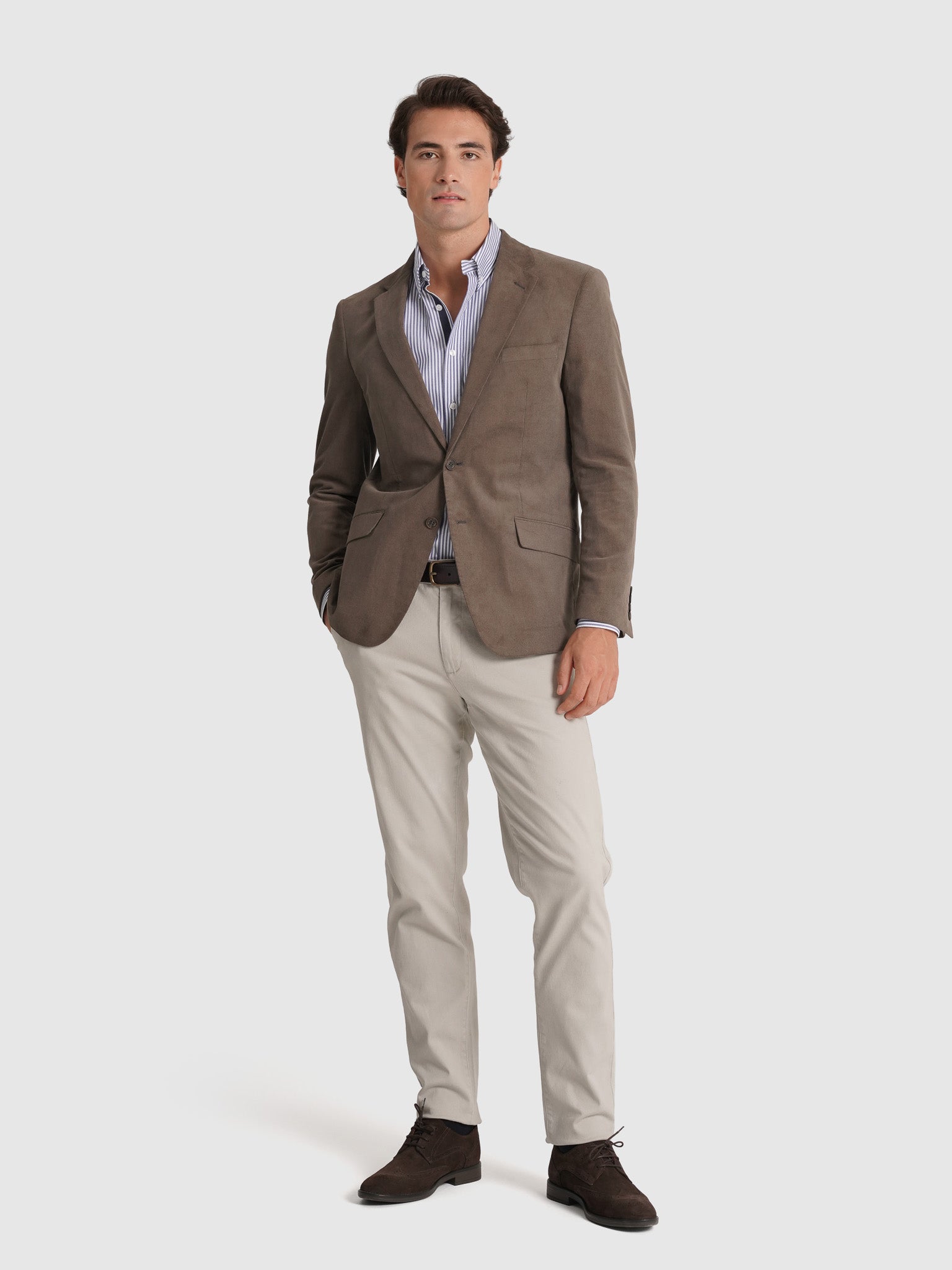 AMERICANA REGULAR FIT MARRÓN MR. AZUL