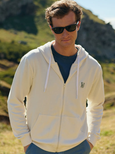 RAW COTTON HOODIE LONG SLEEVE REGULAR FIT MR. BLUE