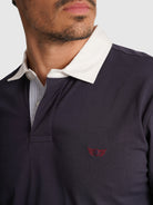 RUGBIE ALGODÃO AZUL MANGA COMPRIDA REGULAR FIT MR. BLUE