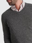 JERSEY DE LANA GRIS MANGA LARGA REGULAR FIT MR. AZUL