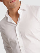 CAMISA TWILL BRANCA MANGA COMPRIDA CLASSIC FIT MR. BLUE