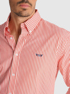 CAMISA VERMELHA MANGA COMPRIDA REGULAR FIT MR. BLUE