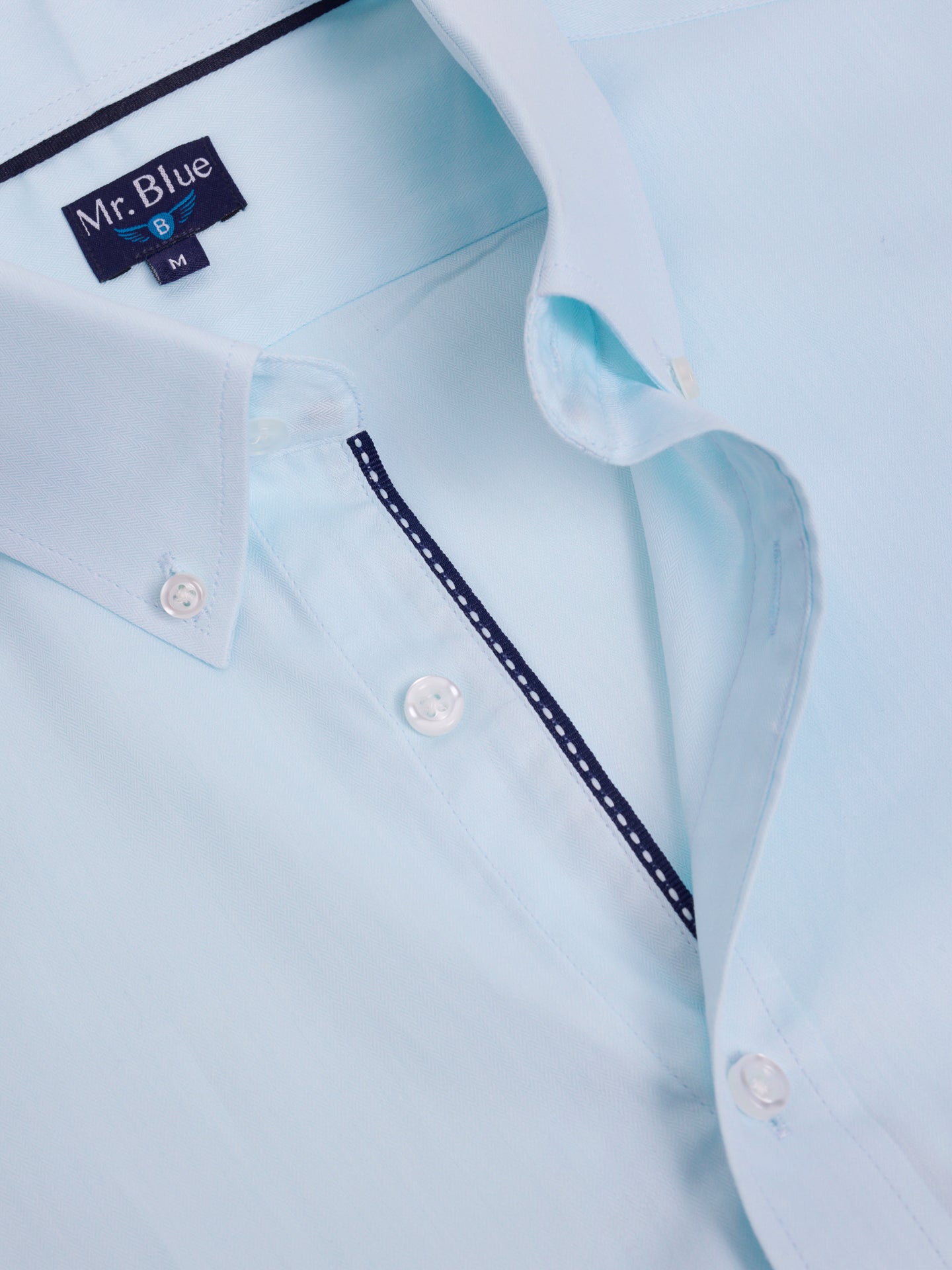 GREEN COTTON SHIRT LONG SLEEVE REGULAR FIT MR. BLUE