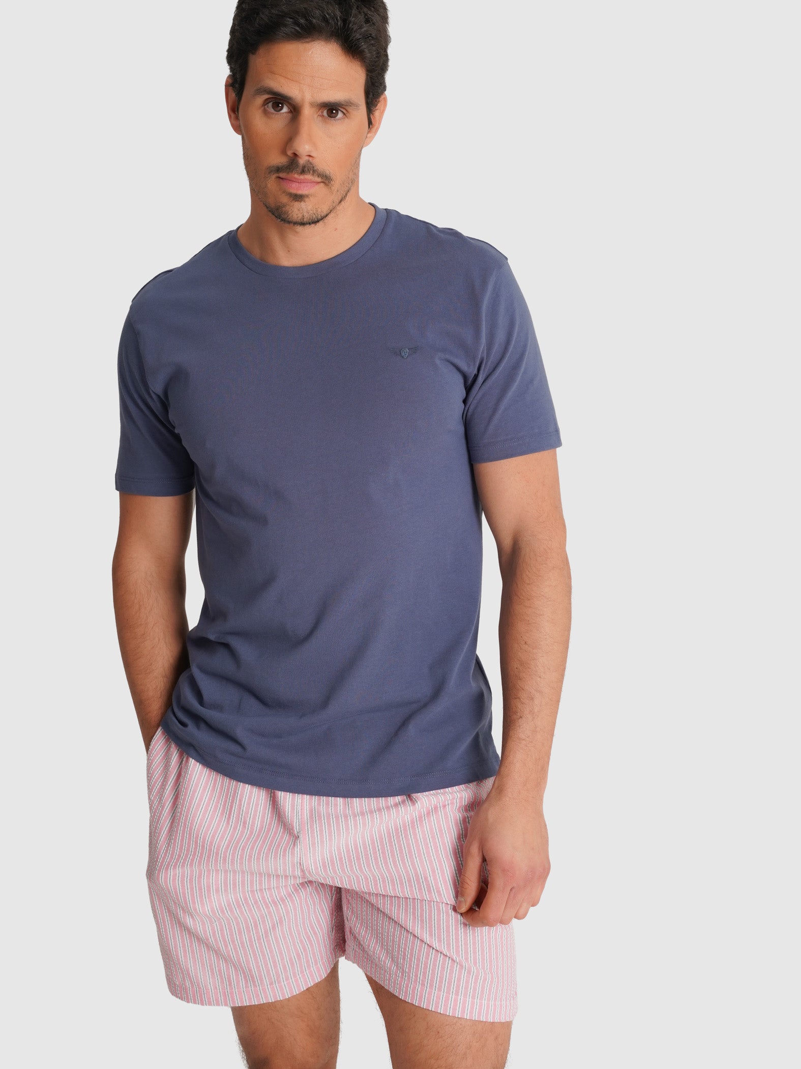 CAMISETA AZUL MANGA CORTA REGULAR FIT MR. AZUL