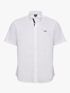 CAMISA ALGODÃO BRANCA MANGA CURTA REGULAR FIT MR. BLUE