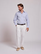 CAMISA ALGODÓN AZUL MANGA LARGA SLIM FIT MR. AZUL