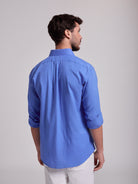 BLUE LINEN SHIRT LONG SLEEVE REGULAR FIT MR. BLUE