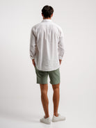 WHITE LINEN SHIRT LONG SLEEVE REGULAR FIT MR. BLUE
