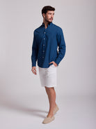 BLUE COTTON SHIRT LONG SLEEVE REGULAR FIT MR. BLUE