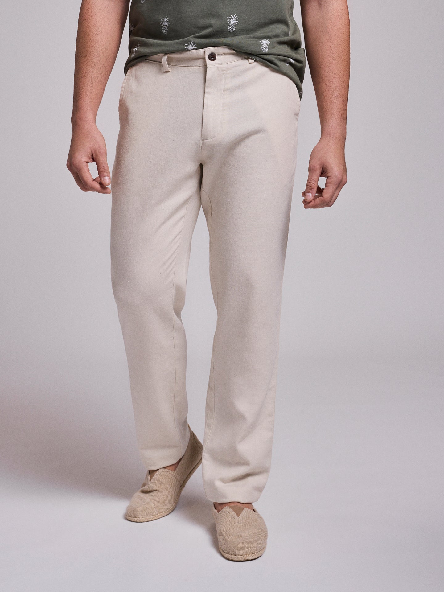 BEIGE LINEN REGULAR FIT MR. BLUE