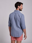 BLUE LINEN SHIRT LONG SLEEVE SLIM FIT MR. BLUE