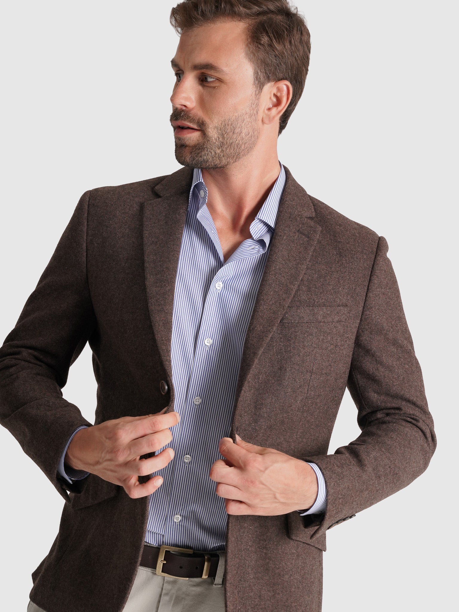 Blazer Castanho Regular Fit Mr. Blue