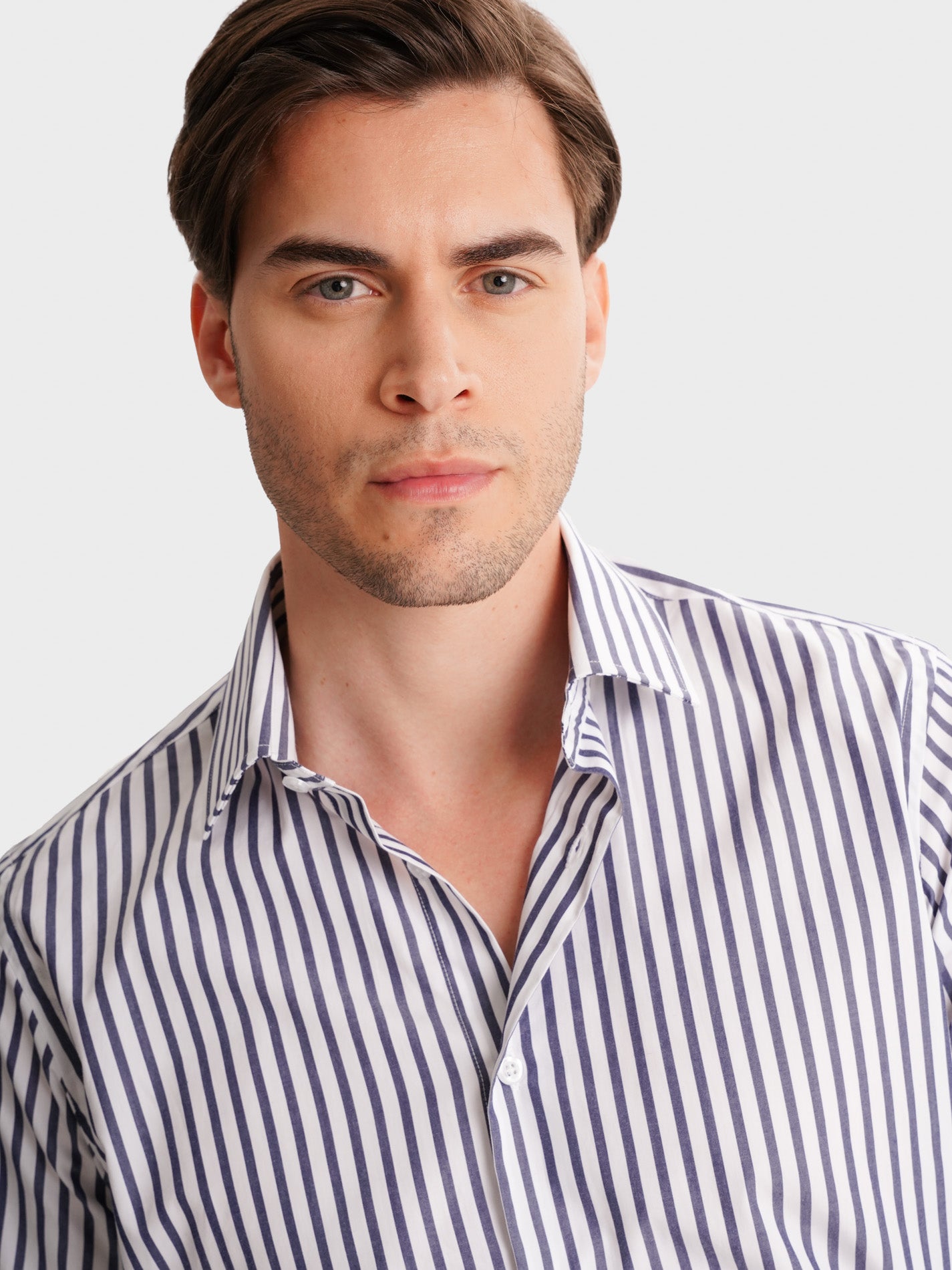 BLUE SLIM FIT MR SHIRT. BLUE