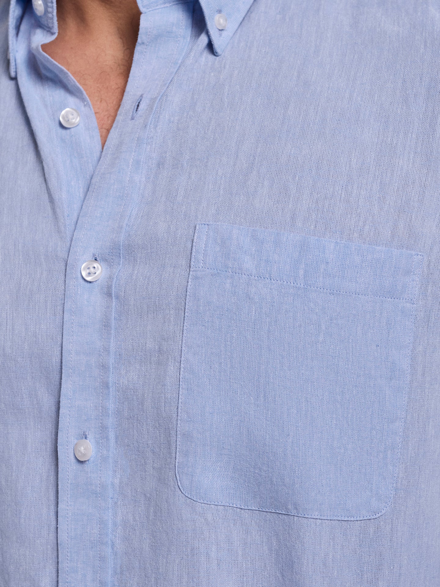 CAMISA LINO AZUL MANGA LARGA REGULAR FIT MR. AZUL