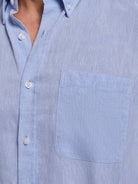 BLUE LINEN SHIRT LONG SLEEVE REGULAR FIT MR. BLUE