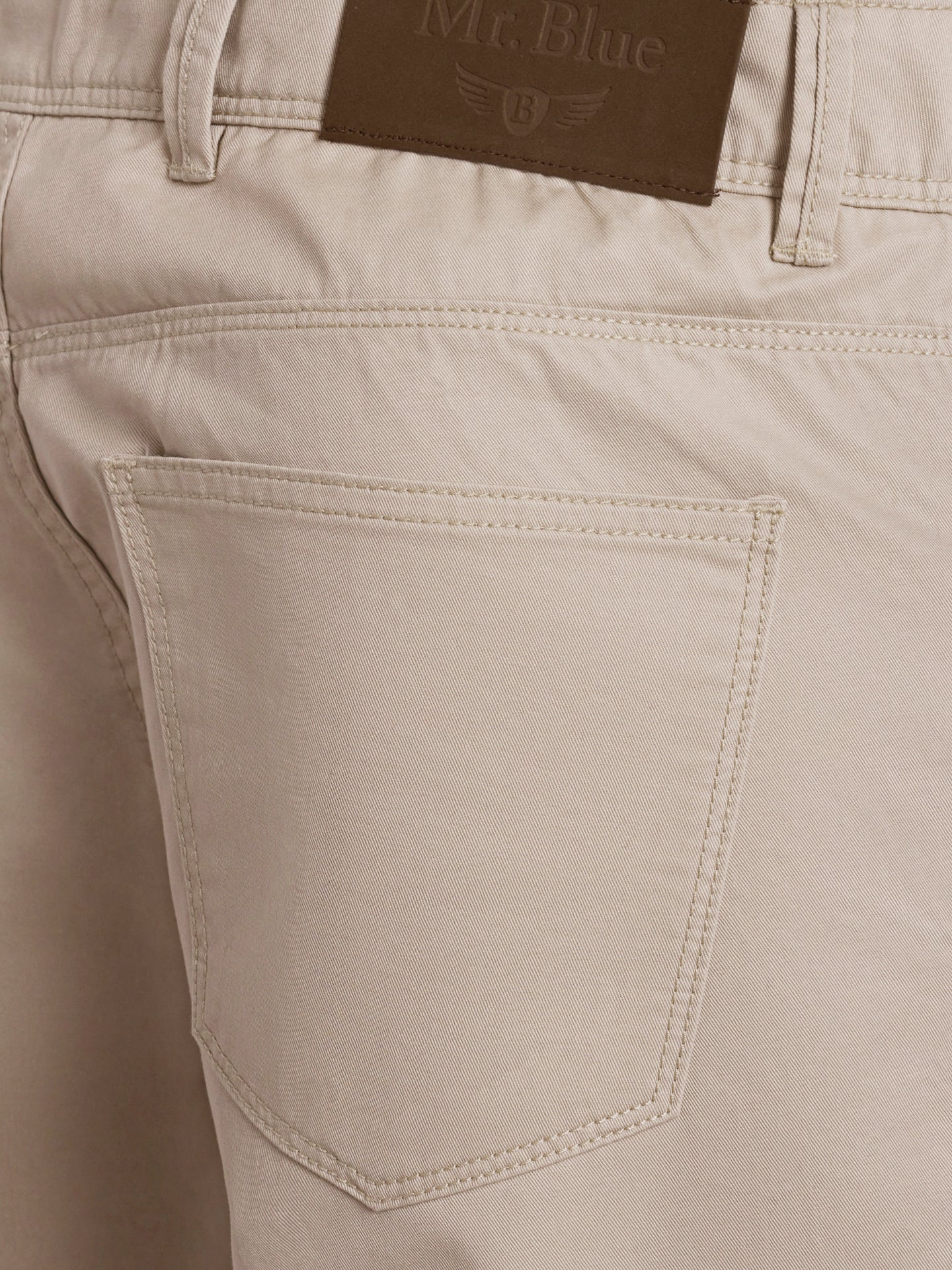 Mr. Blue Regular Fit Twill Beige Chinos