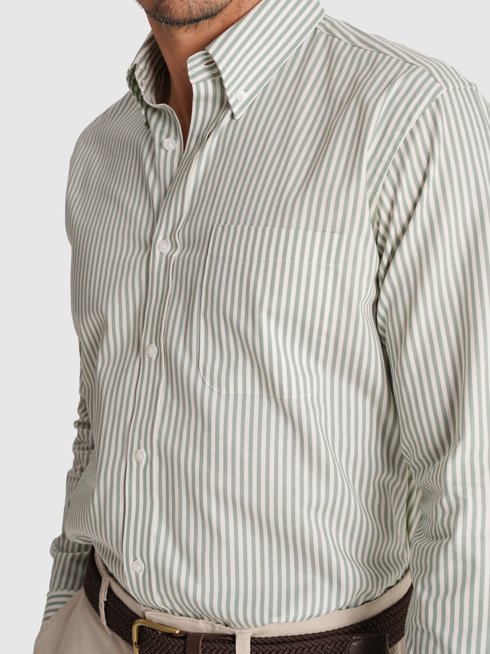 CAMISA VERDE MANGA COMPRIDA REGULAR FIT MR. BLUE