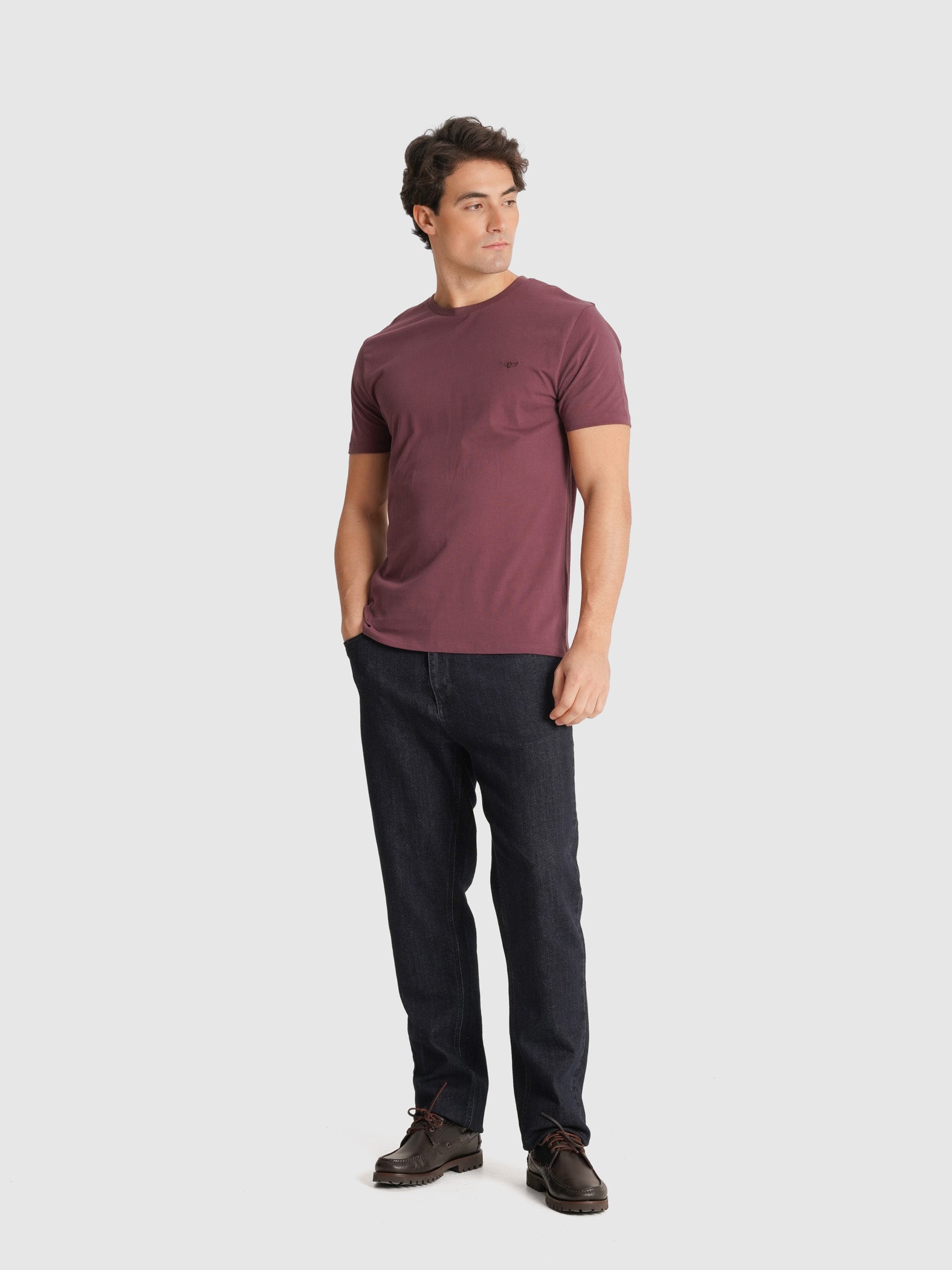 PURPLE T-SHIRT SHORT SLEEVE REGULAR FIT MR. BLUE