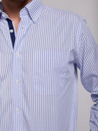 BLUE COTTON SHIRT LONG SLEEVE REGULAR FIT MR. BLUE