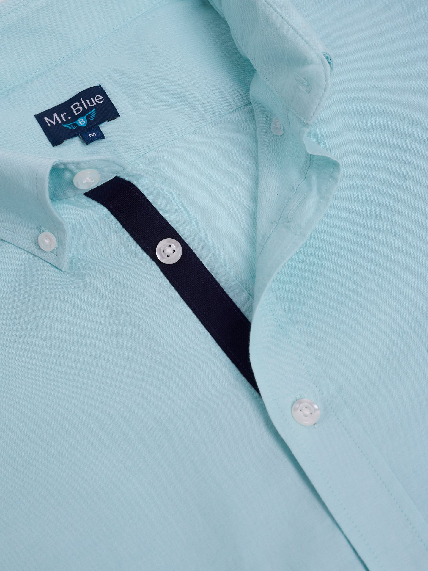 BLUE COTTON SHIRT LONG SLEEVE REGULAR FIT MR. BLUE