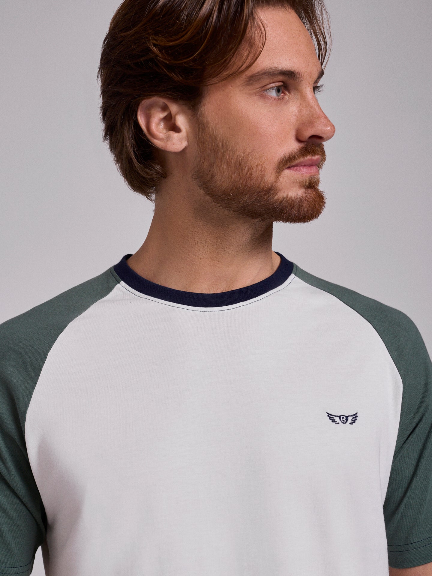 CAMISETA DE ALGODÓN BLANCA MANGA CORTA REGULAR FIT MR. AZUL